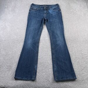 Silver Jeans Womens 29 Blue Suki‎ Bootcut Low Rise Medium Wash Stretch Denim